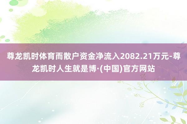 尊龙凯时体育而散户资金净流入2082.21万元-尊龙凯时人生就是博·(中国)官方网站
