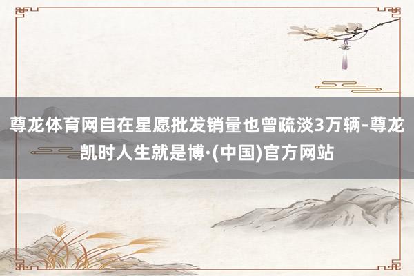 尊龙体育网自在星愿批发销量也曾疏淡3万辆-尊龙凯时人生就是博·(中国)官方网站