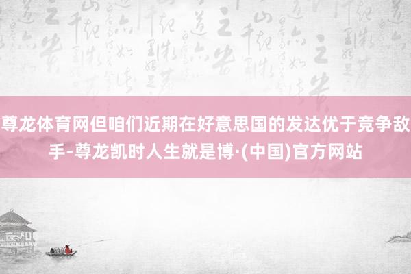 尊龙体育网但咱们近期在好意思国的发达优于竞争敌手-尊龙凯时人生就是博·(中国)官方网站