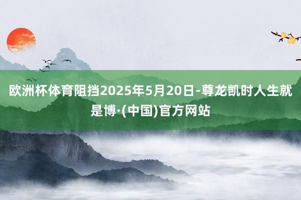 欧洲杯体育阻挡2025年5月20日-尊龙凯时人生就是博·(中国)官方网站