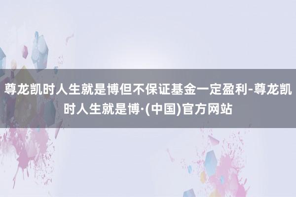 尊龙凯时人生就是博但不保证基金一定盈利-尊龙凯时人生就是博·(中国)官方网站