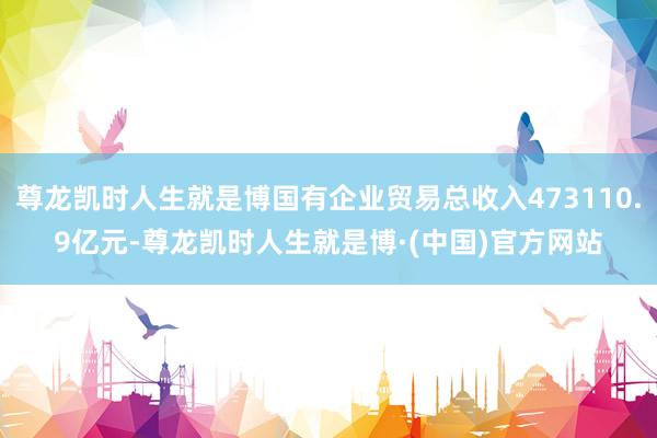 尊龙凯时人生就是博国有企业贸易总收入473110.9亿元-尊龙凯时人生就是博·(中国)官方网站